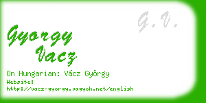 gyorgy vacz business card